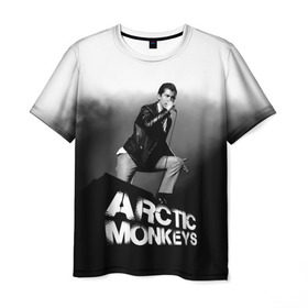 Мужская футболка 3D с принтом Солист Arctic Monkeys в Курске, 100% полиэфир | прямой крой, круглый вырез горловины, длина до линии бедер | алекс тёрнер | арктик | арктические мартышки | гаражный | группа | джейми кук | инди рок | манкис | музыка | мэтт хелдер | ник о мэлли | обезьяна | постпанк ривайвл | психоделический | рок