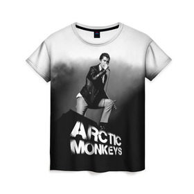 Женская футболка 3D с принтом Солист Arctic Monkeys в Курске, 100% полиэфир ( синтетическое хлопкоподобное полотно) | прямой крой, круглый вырез горловины, длина до линии бедер | алекс тёрнер | арктик | арктические мартышки | гаражный | группа | джейми кук | инди рок | манкис | музыка | мэтт хелдер | ник о мэлли | обезьяна | постпанк ривайвл | психоделический | рок