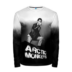 Мужской лонгслив 3D с принтом Солист Arctic Monkeys в Курске, 100% полиэстер | длинные рукава, круглый вырез горловины, полуприлегающий силуэт | Тематика изображения на принте: алекс тёрнер | арктик | арктические мартышки | гаражный | группа | джейми кук | инди рок | манкис | музыка | мэтт хелдер | ник о мэлли | обезьяна | постпанк ривайвл | психоделический | рок