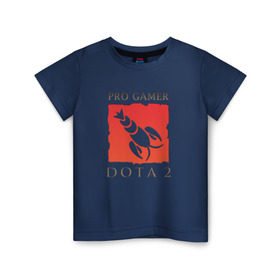 Детская футболка хлопок с принтом Dota 2 Pro Gamer в Курске, 100% хлопок | круглый вырез горловины, полуприлегающий силуэт, длина до линии бедер | 