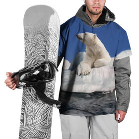 Накидка на куртку 3D с принтом Арктика в Курске, 100% полиэстер |  | animals | bear | ice | nature | polar bear | power | travel | белый медведь | животные | лёд | медведь | природа | путешествия | сила | снег