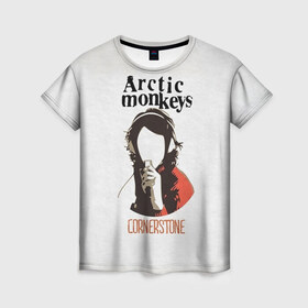 Женская футболка 3D с принтом Arctic Monkeys cornerstone в Курске, 100% полиэфир ( синтетическое хлопкоподобное полотно) | прямой крой, круглый вырез горловины, длина до линии бедер | Тематика изображения на принте: алекс тёрнер | арктик | арктические мартышки | гаражный | группа | джейми кук | инди рок | манкис | музыка | мэтт хелдер | ник о мэлли | обезьяна | постпанк ривайвл | психоделический | рок