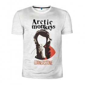 Мужская футболка 3D спортивная с принтом Arctic Monkeys cornerstone в Курске, 100% полиэстер с улучшенными характеристиками | приталенный силуэт, круглая горловина, широкие плечи, сужается к линии бедра | Тематика изображения на принте: алекс тёрнер | арктик | арктические мартышки | гаражный | группа | джейми кук | инди рок | манкис | музыка | мэтт хелдер | ник о мэлли | обезьяна | постпанк ривайвл | психоделический | рок