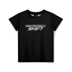 Детская футболка 3D с принтом Need For Speed: SHIFT в Курске, 100% гипоаллергенный полиэфир | прямой крой, круглый вырез горловины, длина до линии бедер, чуть спущенное плечо, ткань немного тянется | car | crew | dirt | forza | grid | nfs | race | гонки | машина | нфс