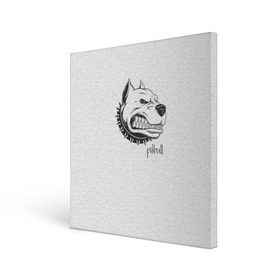 Холст квадратный с принтом Pitbull в Курске, 100% ПВХ |  | dog | питбуль | порода | рисунок | собака