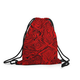 Рюкзак-мешок 3D с принтом Tie-Dye red в Курске, 100% полиэстер | плотность ткани — 200 г/м2, размер — 35 х 45 см; лямки — толстые шнурки, застежка на шнуровке, без карманов и подкладки | волны | красный | разводы | текстура