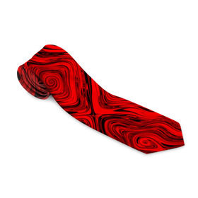 Галстук 3D с принтом Tie-Dye red в Курске, 100% полиэстер | Длина 148 см; Плотность 150-180 г/м2 | Тематика изображения на принте: волны | красный | разводы | текстура