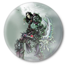 Значок с принтом Darksiders 1 в Курске,  металл | круглая форма, металлическая застежка в виде булавки | Тематика изображения на принте: darksiders