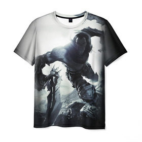 Мужская футболка 3D с принтом Darksiders 2 в Курске, 100% полиэфир | прямой крой, круглый вырез горловины, длина до линии бедер | darksiders