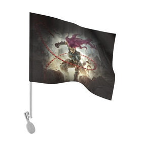 Флаг для автомобиля с принтом Darksiders 3 в Курске, 100% полиэстер | Размер: 30*21 см | darksiders