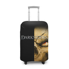 Чехол для чемодана 3D с принтом Darksiders 4 в Курске, 86% полиэфир, 14% спандекс | двустороннее нанесение принта, прорези для ручек и колес | darksiders