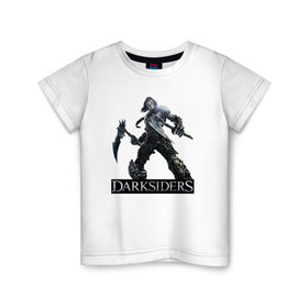 Детская футболка хлопок с принтом Darksiders 7 в Курске, 100% хлопок | круглый вырез горловины, полуприлегающий силуэт, длина до линии бедер | Тематика изображения на принте: darksiders
