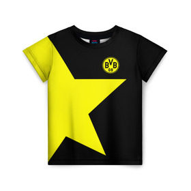 Детская футболка 3D с принтом FC Borussia Dortmund 2018 в Курске, 100% гипоаллергенный полиэфир | прямой крой, круглый вырез горловины, длина до линии бедер, чуть спущенное плечо, ткань немного тянется | боруссия | дортмунд