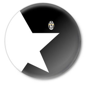 Значок с принтом Juventus | Ювентус 2018 в Курске,  металл | круглая форма, металлическая застежка в виде булавки | fly emirates | juventus | ronaldo | клуб | линии | мода | модные | мяч | реал мадрид | спорт | спортивные | стиль | футбол | футбольный клуб | экстрим | эмблема | ювентус