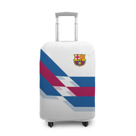 Чехол для чемодана 3D с принтом FC Barcelona #8 в Курске, 86% полиэфир, 14% спандекс | двустороннее нанесение принта, прорези для ручек и колес | fcb | барселона | геометрия | футбольный клуб