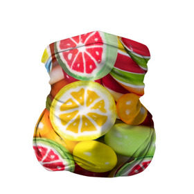 Бандана-труба 3D с принтом Candy в Курске, 100% полиэстер, ткань с особыми свойствами — Activecool | плотность 150‒180 г/м2; хорошо тянется, но сохраняет форму | candy | colorful | lollipop | sweet | конфеты | леденцы | сладости