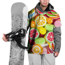 Накидка на куртку 3D с принтом Candy в Курске, 100% полиэстер |  | Тематика изображения на принте: candy | colorful | lollipop | sweet | конфеты | леденцы | сладости