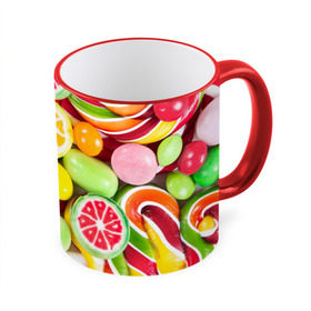 Кружка с принтом Candy в Курске, керамика | ёмкость 330 мл | Тематика изображения на принте: candy | colorful | lollipop | sweet | конфеты | леденцы | сладости