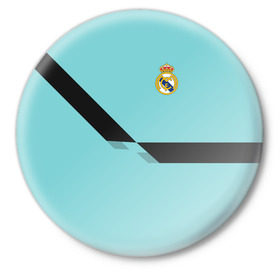 Значок с принтом Real Madrid 2018 #4 в Курске,  металл | круглая форма, металлическая застежка в виде булавки | Тематика изображения на принте: 