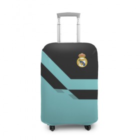 Чехол для чемодана 3D с принтом Real Madrid 2018 #2 в Курске, 86% полиэфир, 14% спандекс | двустороннее нанесение принта, прорези для ручек и колес | emirates | fc | real madrid | клуб | мяч | реал мадрид | эмблема