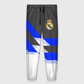 Женские брюки 3D с принтом Real Madrid 2018 в Курске, полиэстер 100% | прямой крой, два кармана без застежек по бокам, с мягкой трикотажной резинкой на поясе и по низу штанин. В поясе для дополнительного комфорта — широкие завязки | реал мадрид | эмблема