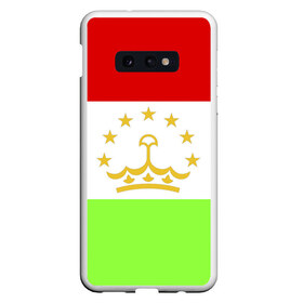 Чехол для Samsung S10E с принтом Флаг Таджикистана в Курске, Силикон | Область печати: задняя сторона чехла, без боковых панелей | Тематика изображения на принте: парчами точикистон | таджикистан | точикистон | флаг | флаг таджикистана