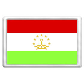Магнит 45*70 с принтом Флаг Таджикистана в Курске, Пластик | Размер: 78*52 мм; Размер печати: 70*45 | парчами точикистон | таджикистан | точикистон | флаг | флаг таджикистана