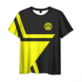Мужская футболка 3D с принтом FC Borussia Dortmund 2018 Star в Курске, 100% полиэфир | прямой крой, круглый вырез горловины, длина до линии бедер | borussia | fc | football | football club | sport | боруссия | спорт | спортивные | униформа | фирменные цвета | фк | футбол | футбольный клуб