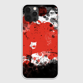 Чехол для iPhone 12 Pro с принтом Брызги и пятна в Курске, силикон | область печати: задняя сторона чехла, без боковых панелей | белый | грязь | красный | кровь | пятна | черный