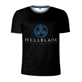 Мужская футболка 3D спортивная с принтом HellBlade в Курске, 100% полиэстер с улучшенными характеристиками | приталенный силуэт, круглая горловина, широкие плечи, сужается к линии бедра | hellblade