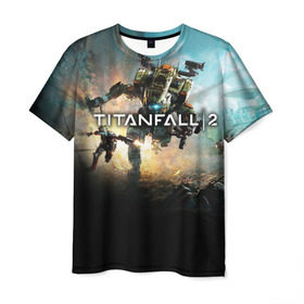 Мужская футболка 3D с принтом Titanfall в Курске, 100% полиэфир | прямой крой, круглый вырез горловины, длина до линии бедер | мех | мехи | пилот | пилоты | спектр | спектры | титан