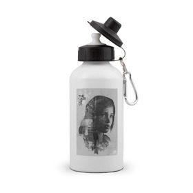 Бутылка спортивная с принтом The Last of Us в Курске, металл | емкость — 500 мл, в комплекте две пластиковые крышки и карабин для крепления | гриб | грибы | джоэл | кордицепс | элли