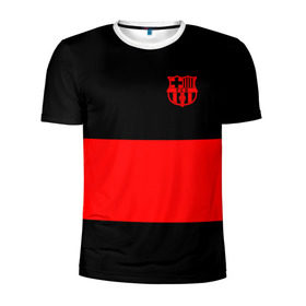Мужская футболка 3D спортивная с принтом FC Barcelona Black Collection в Курске, 100% полиэстер с улучшенными характеристиками | приталенный силуэт, круглая горловина, широкие плечи, сужается к линии бедра | Тематика изображения на принте: black collection | fc | fc barcelona | fcb | fly emirates | ronaldo | барселона | зож | клуб | линии | месси | модные | мяч | реал мадрид | спорт | спортивные | тренды | футбол | футбольный клуб | эмблема