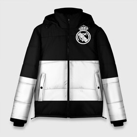 Мужская зимняя куртка 3D с принтом Real Madrid Black Collection в Курске, верх — 100% полиэстер; подкладка — 100% полиэстер; утеплитель — 100% полиэстер | длина ниже бедра, свободный силуэт Оверсайз. Есть воротник-стойка, отстегивающийся капюшон и ветрозащитная планка. 

Боковые карманы с листочкой на кнопках и внутренний карман на молнии. | emirates | fc | real madrid | клуб | мяч | реал мадрид