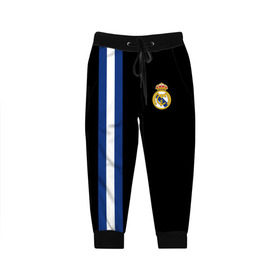 Детские брюки 3D с принтом Real Madrid Line Collection в Курске, 100% полиэстер | манжеты по низу, эластичный пояс регулируется шнурком, по бокам два кармана без застежек, внутренняя часть кармана из мелкой сетки | emirates | fc | real madrid | клуб | мяч | реал мадрид