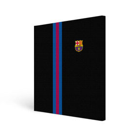 Холст квадратный с принтом FC Barcelona Line Collection в Курске, 100% ПВХ |  | fc | барселона | эмблема