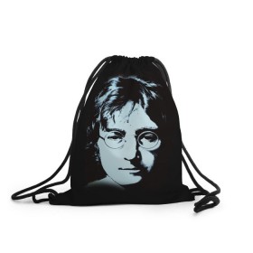 Рюкзак-мешок 3D с принтом Джон Леннон 7 в Курске, 100% полиэстер | плотность ткани — 200 г/м2, размер — 35 х 45 см; лямки — толстые шнурки, застежка на шнуровке, без карманов и подкладки | john lennon | the beatles | битлс | джон леннон