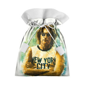Подарочный 3D мешок с принтом Джон Леннон 10 в Курске, 100% полиэстер | Размер: 29*39 см | john lennon | the beatles | битлс | джон леннон