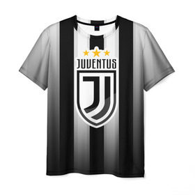 Мужская футболка 3D с принтом Ювентус Новый Логотип в Курске, 100% полиэфир | прямой крой, круглый вырез горловины, длина до линии бедер | juve | juventus | juvi | logo | юве | ювентус | юви