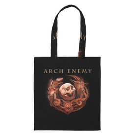 Сумка 3D повседневная с принтом Arch Enemy в Курске, 100% полиэстер | Плотность: 200 г/м2; Размер: 34×35 см; Высота лямок: 30 см | alissa white gluz | arch enemy | алисса уайт глаз | арч энеми