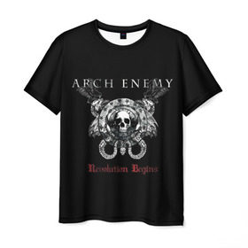 Мужская футболка 3D с принтом Arch Enemy в Курске, 100% полиэфир | прямой крой, круглый вырез горловины, длина до линии бедер | alissa white gluz | arch enemy | алисса уайт глаз | арч энеми