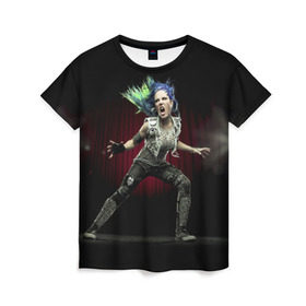 Женская футболка 3D с принтом Arch Enemy в Курске, 100% полиэфир ( синтетическое хлопкоподобное полотно) | прямой крой, круглый вырез горловины, длина до линии бедер | alissa white gluz | arch enemy | алисса уайт глаз | арч энеми