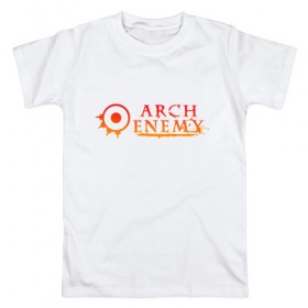 Мужская футболка хлопок с принтом Arch Enemy в Курске, 100% хлопок | прямой крой, круглый вырез горловины, длина до линии бедер, слегка спущенное плечо. | Тематика изображения на принте: 
