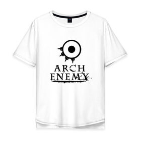 Мужская футболка хлопок Oversize с принтом Arch Enemy в Курске, 100% хлопок | свободный крой, круглый ворот, “спинка” длиннее передней части | alissa white gluz | arch enemy | алисса уайт глаз | арч энеми