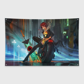 Флаг-баннер с принтом Transistor 12 в Курске, 100% полиэстер | размер 67 х 109 см, плотность ткани — 95 г/м2; по краям флага есть четыре люверса для крепления | camerata | cloudbank | process | red | transistor | камерата | клаудбанк | процесс | ред | робот | роботы | транзистор