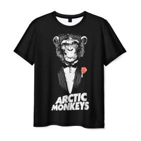 Мужская футболка 3D с принтом Arctic Monkeys в Курске, 100% полиэфир | прямой крой, круглый вырез горловины, длина до линии бедер | алекс тёрнер | арктик | арктические мартышки | гаражный | группа | джейми кук | инди рок | манкис | музыка | мэтт хелдер | ник о мэлли | обезьяна | постпанк ривайвл | психоделический | рок