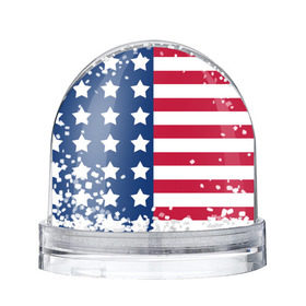 Снежный шар с принтом USA Flag в Курске, Пластик | Изображение внутри шара печатается на глянцевой фотобумаге с двух сторон | star | usa | америка | белый | звезды | красный | линии | полосы | популярные | синий | сша | триколор | туристические | флаг | цвет | штаты