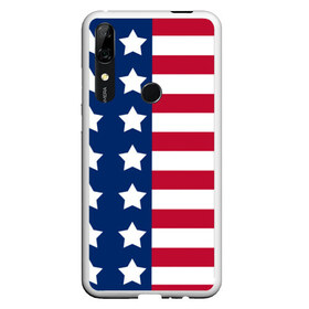 Чехол для Honor P Smart Z с принтом USA FLAG АМЕРИКАНСКИЙ ФЛАГ в Курске, Силикон | Область печати: задняя сторона чехла, без боковых панелей | Тематика изображения на принте: star | usa | америка | белый | звезды | красный | линии | полосы | популярные | синий | сша | триколор | туристические | флаг | цвет | штаты