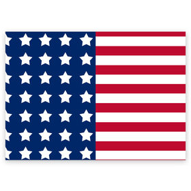 Поздравительная открытка с принтом USA Flag в Курске, 100% бумага | плотность бумаги 280 г/м2, матовая, на обратной стороне линовка и место для марки
 | star | usa | америка | белый | звезды | красный | линии | полосы | популярные | синий | сша | триколор | туристические | флаг | цвет | штаты