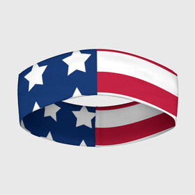 Повязка на голову 3D с принтом USA FLAG  АМЕРИКАНСКИЙ ФЛАГ в Курске,  |  | star | usa | америка | белый | звезды | красный | линии | полосы | популярные | синий | сша | триколор | туристические | флаг | цвет | штаты